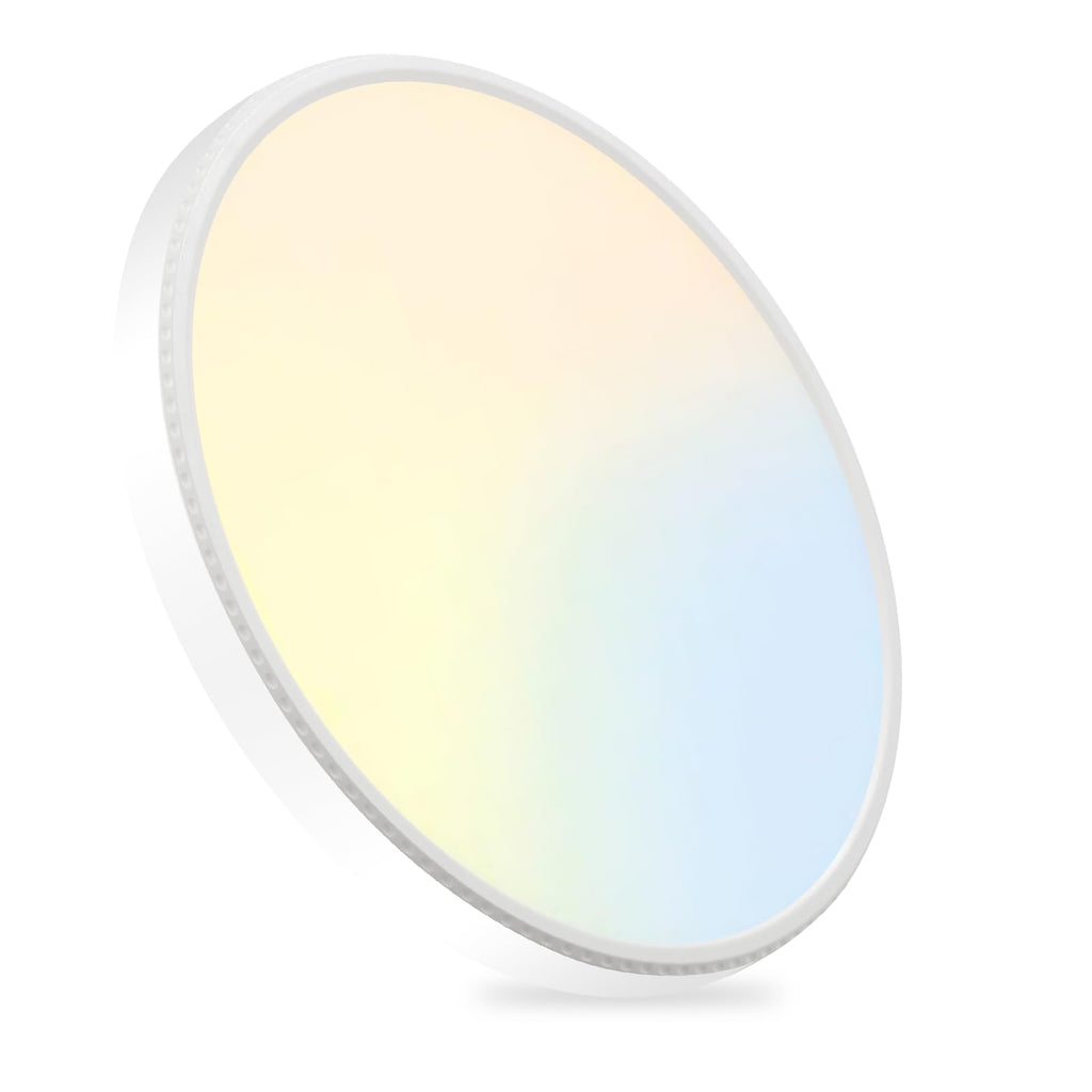 WKONCLDY 6PACK 3200lm LED Flush Mount Ceiling Light, Super Slim 12 inch LED Ceiling Light, 5000K Daylight LED Ceiling Light for Bedroom, Living Room, Dining Room, Garage and Office (White, Six Pack)