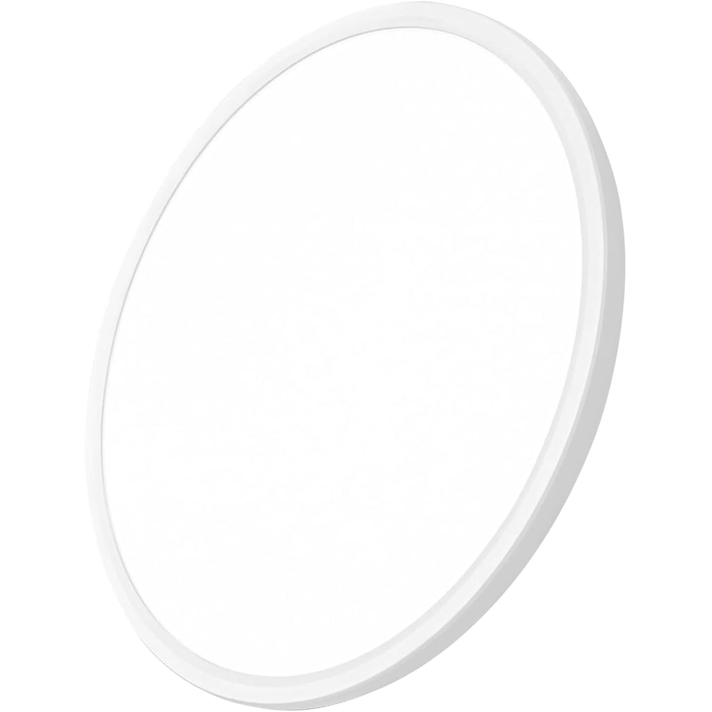 24 Inch Large LED Flush Mount Ceiling Light, 50W,5480LM, 3000K/4000K/6000K CCT Selectable,White Round Flat Panel Low Profile Ceiling Light Fixtures for Hallway, Kitchen, Bedroom, Laundry Room