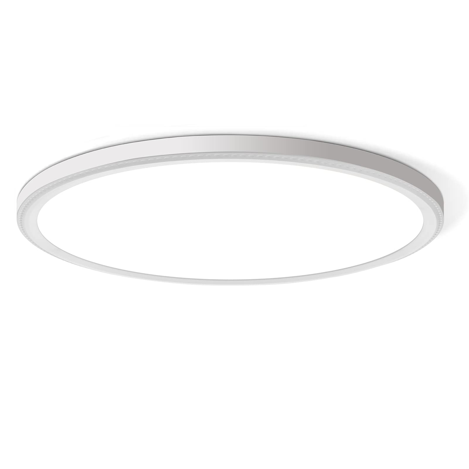 WKONCLDY 6PACK 3200lm LED Flush Mount Ceiling Light, Super Slim 12 inch LED Ceiling Light, 5000K Daylight LED Ceiling Light for Bedroom, Living Room, Dining Room, Garage and Office (White, Six Pack)