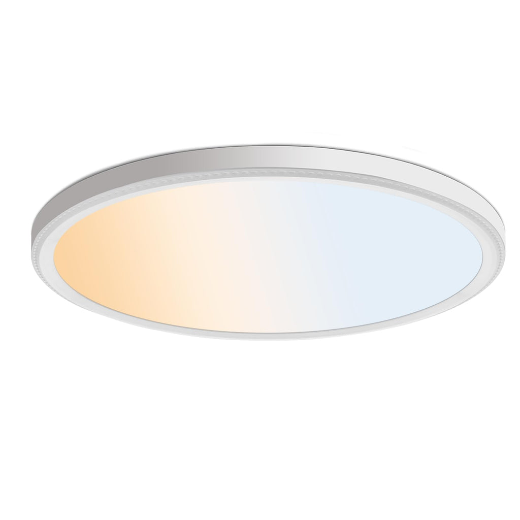 WKONCLDY 6PACK 3200lm LED Flush Mount Ceiling Light, Super Slim 12 inch LED Ceiling Light, 5000K Daylight LED Ceiling Light for Bedroom, Living Room, Dining Room, Garage and Office (White, Six Pack)