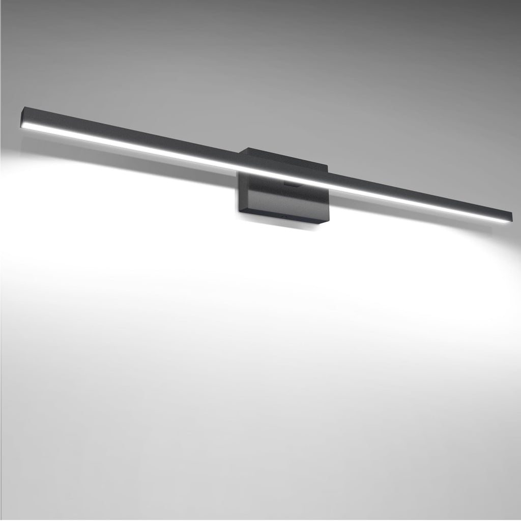 VOLISUN Modern Bathroom Vanity Light 23.6 inch, 14W Dimmable 5CCT Led Bathroom Light Fixture Over Mirror, Black Bar Vanity Light for Bathrooms Mirror Cabinets Bedroom-ETL Certificated
