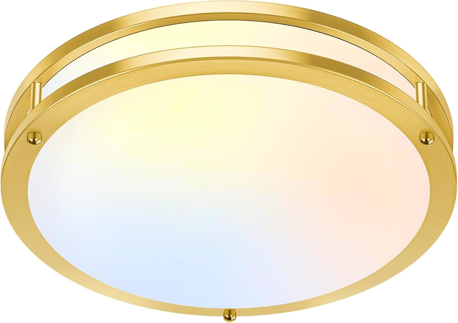 36W LED Ceiling Lights 3600lm Super Bright, Dimmable Flush Mount Light Fixtures 6500K/5000K/4000K/3000K/2700K Adjusted Modern Ceiling Lights 2PACK, 13 Inch Ceiling Lamps for Bedroom Kitchen, Nickle