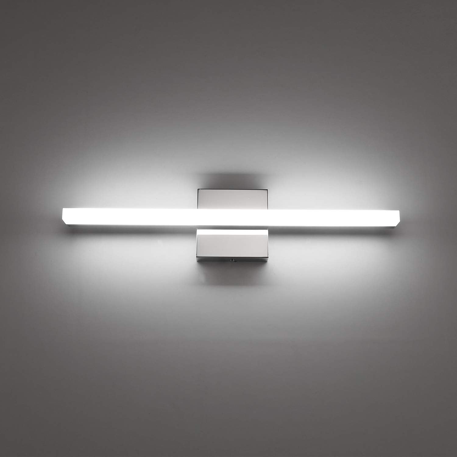 Combuh Modern Bathroom Light Fixtures Over Mirror Vanity Lighting Gentle, 16 Inch 9W Led Chrome Small Restroom Wall Lamps Bar for Bathroom Linear Modernas Lámparas Luces para Baño Cool White 6000K
