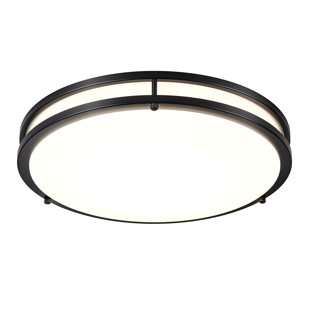 DLLT Flush Mount LED Ceiling Light: 13 Inch 5CCT (3000K-6000K) & Dimmable Ceiling Light Fixtures for Bedroom Hallway - 24W Modern Brushed Nickel Super Bright Kitchen Lighting Fixtures Ceiling