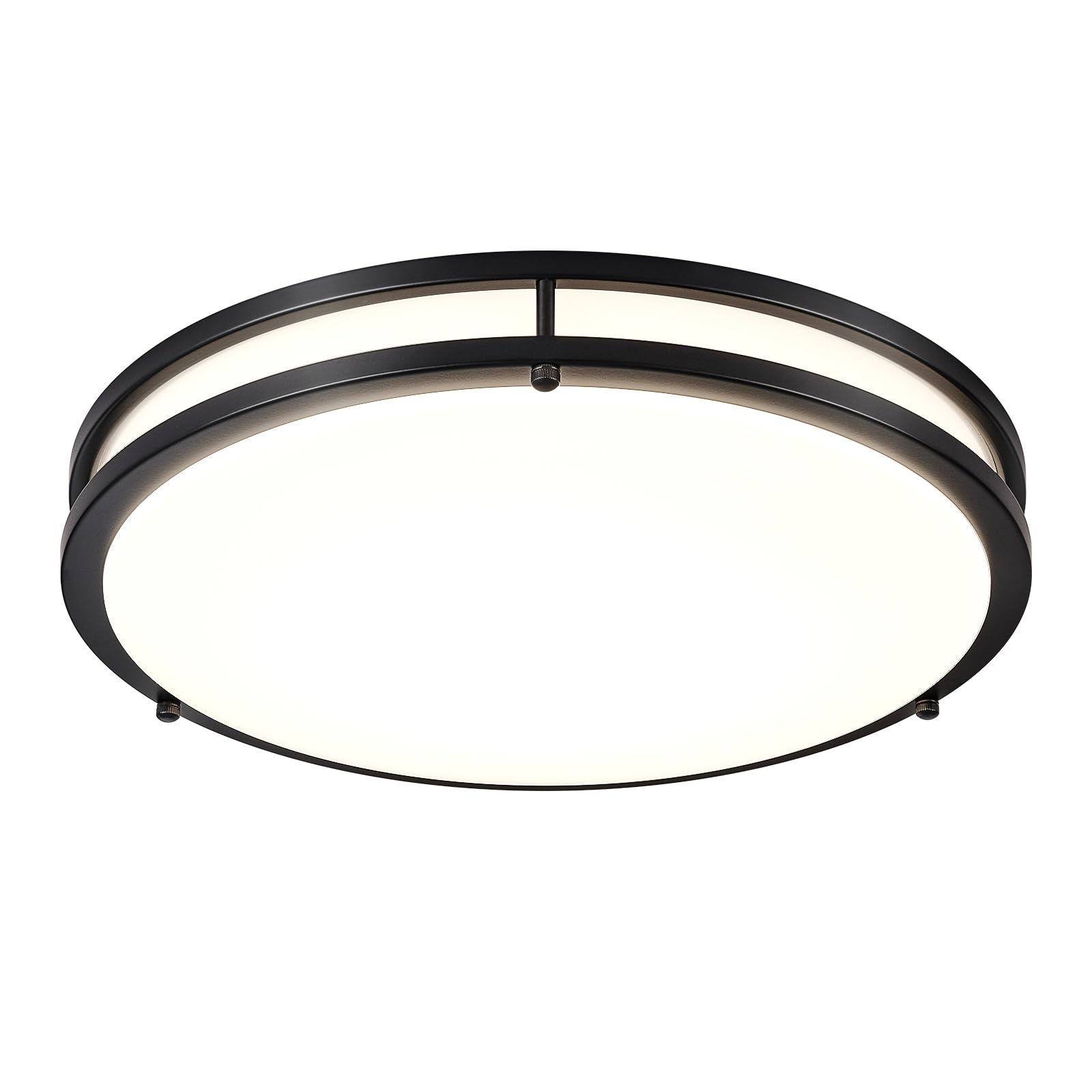 DLLT Flush Mount LED Ceiling Light: 13 Inch 5CCT (3000K-6000K) & Dimmable Ceiling Light Fixtures for Bedroom Hallway - 24W Modern Brushed Nickel Super Bright Kitchen Lighting Fixtures Ceiling