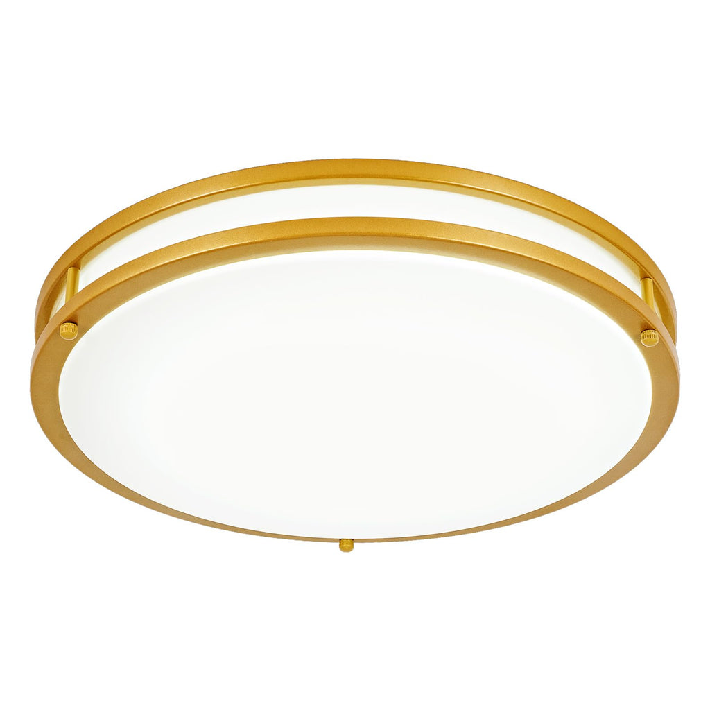 DLLT Flush Mount LED Ceiling Light: 13 Inch 5CCT (3000K-6000K) & Dimmable Ceiling Light Fixtures for Bedroom Hallway - 24W Modern Brushed Nickel Super Bright Kitchen Lighting Fixtures Ceiling