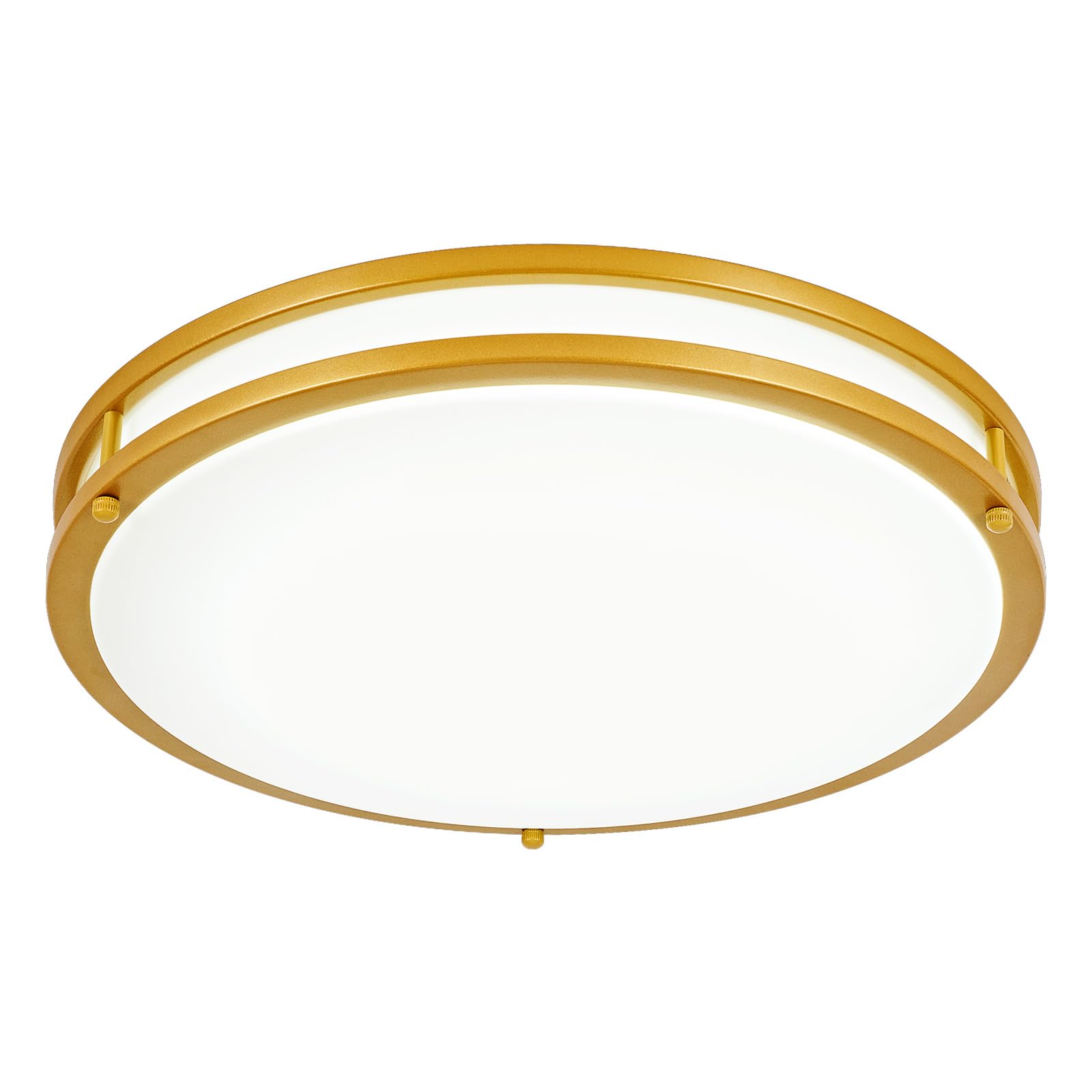 DLLT Flush Mount LED Ceiling Light: 13 Inch 5CCT (3000K-6000K) & Dimmable Ceiling Light Fixtures for Bedroom Hallway - 24W Modern Brushed Nickel Super Bright Kitchen Lighting Fixtures Ceiling