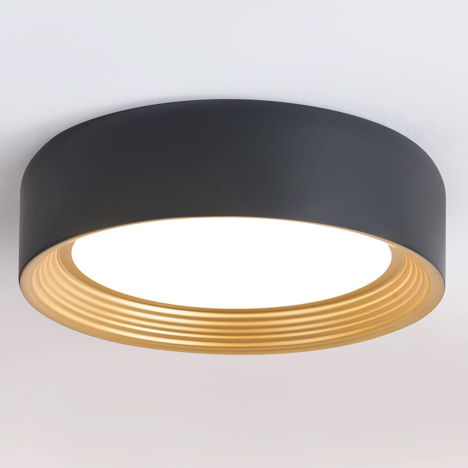 Dimmable Flush Mount Ceiling Light White,24W LED Ceiling Light Fixture,3000K-6500K 5CCT Round 11.81 in Modern Lighting Fixtures for Laundry Room Hallway Kitchen