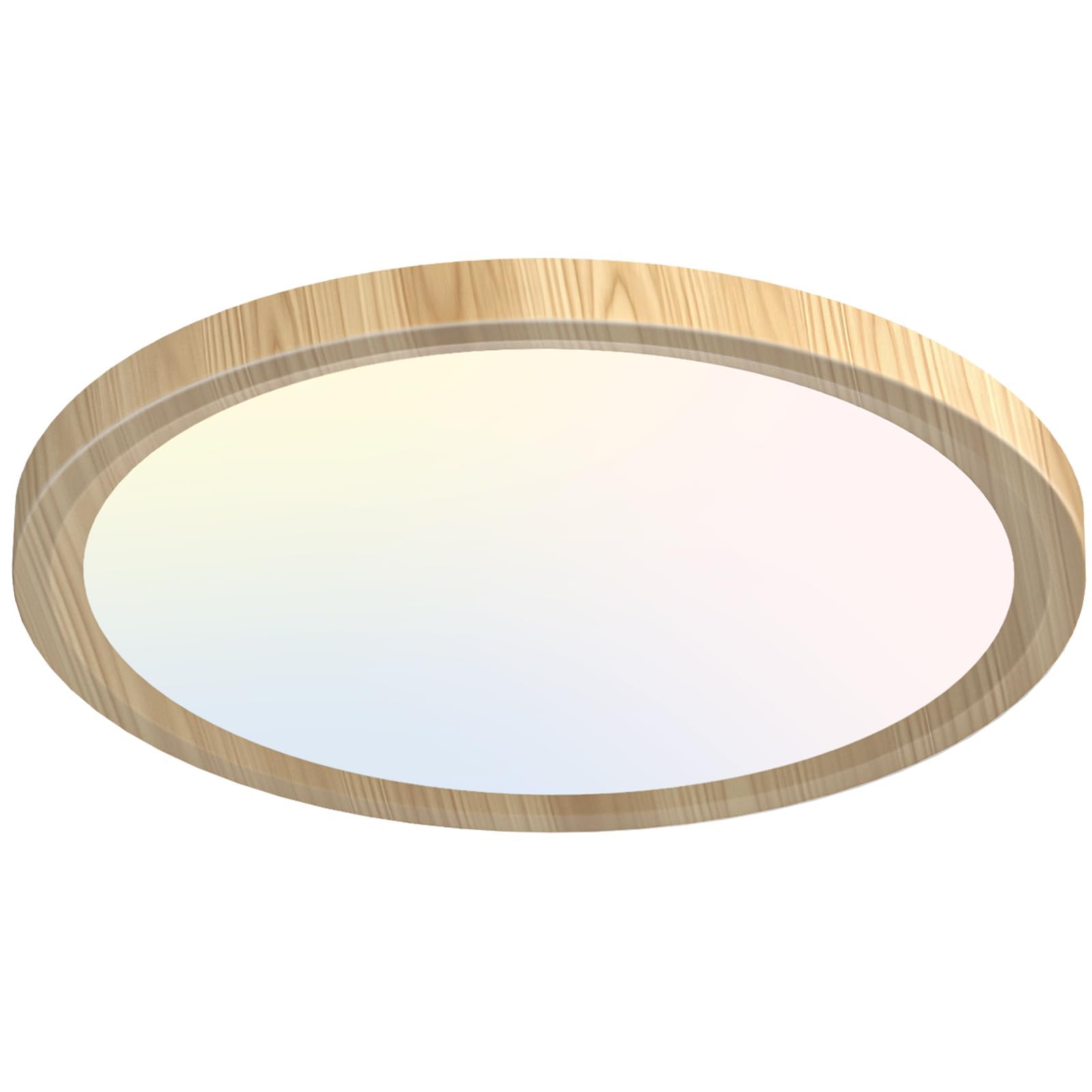 zemty 6Pack 12-Inch LED Flush Mount Ceiling Lights, 24W 3200Lumens 5 CCT Adjustable (3000K-6500K), Round Bright Light Fixture for Bedroom Kitchen Bathroom Hallway Closet(White)