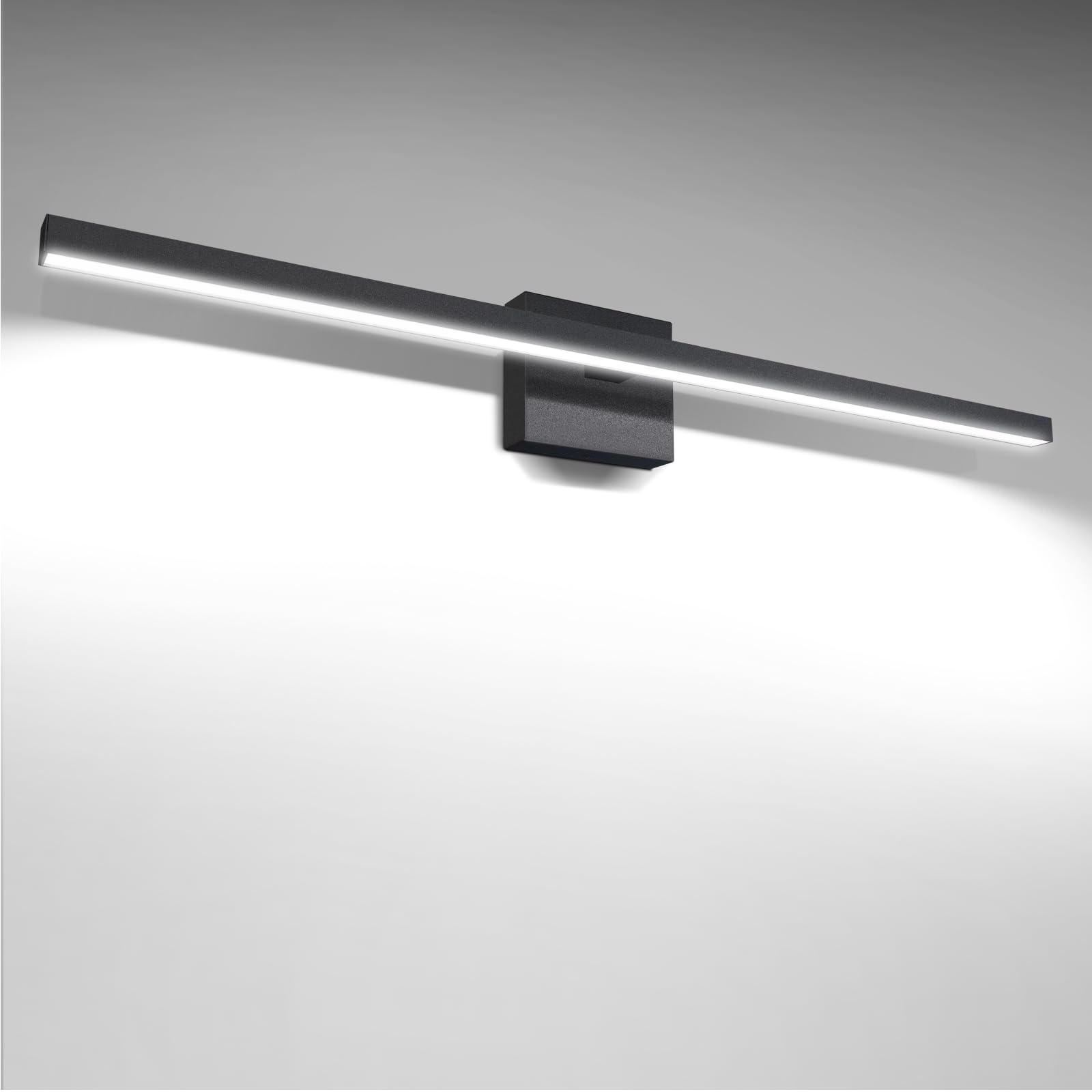 VOLISUN Modern Bathroom Vanity Light 23.6 inch, 14W Dimmable 5CCT Led Bathroom Light Fixture Over Mirror, Black Bar Vanity Light for Bathrooms Mirror Cabinets Bedroom-ETL Certificated
