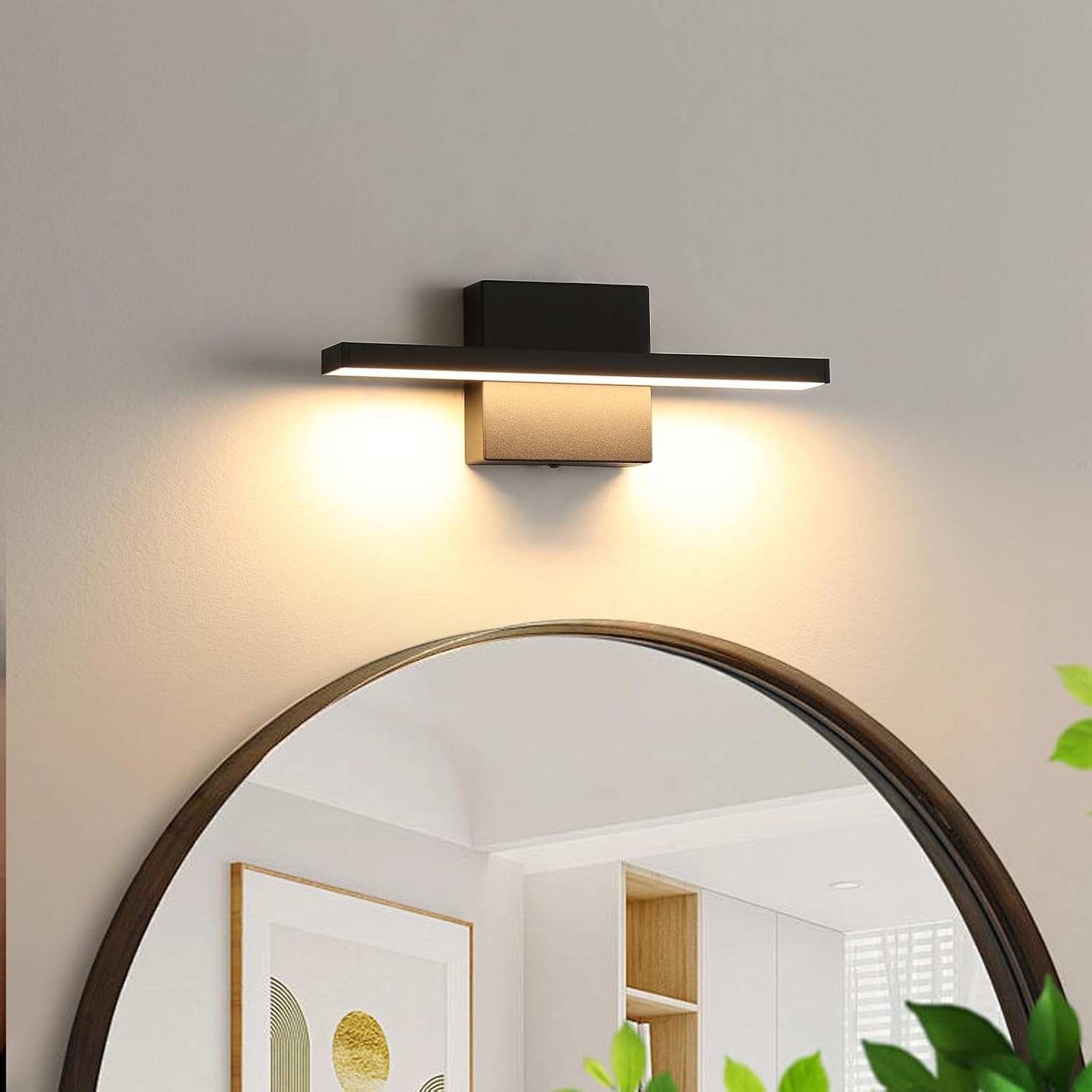 Brushed Gold Vanity Light 16 Inch Modern Bathroom Light Fixtures 14W Wall Vanity Lamp Over Mirror, Dimmable 5CCT LED Wall Sconce for Bedroom Cabinets UL Certificated