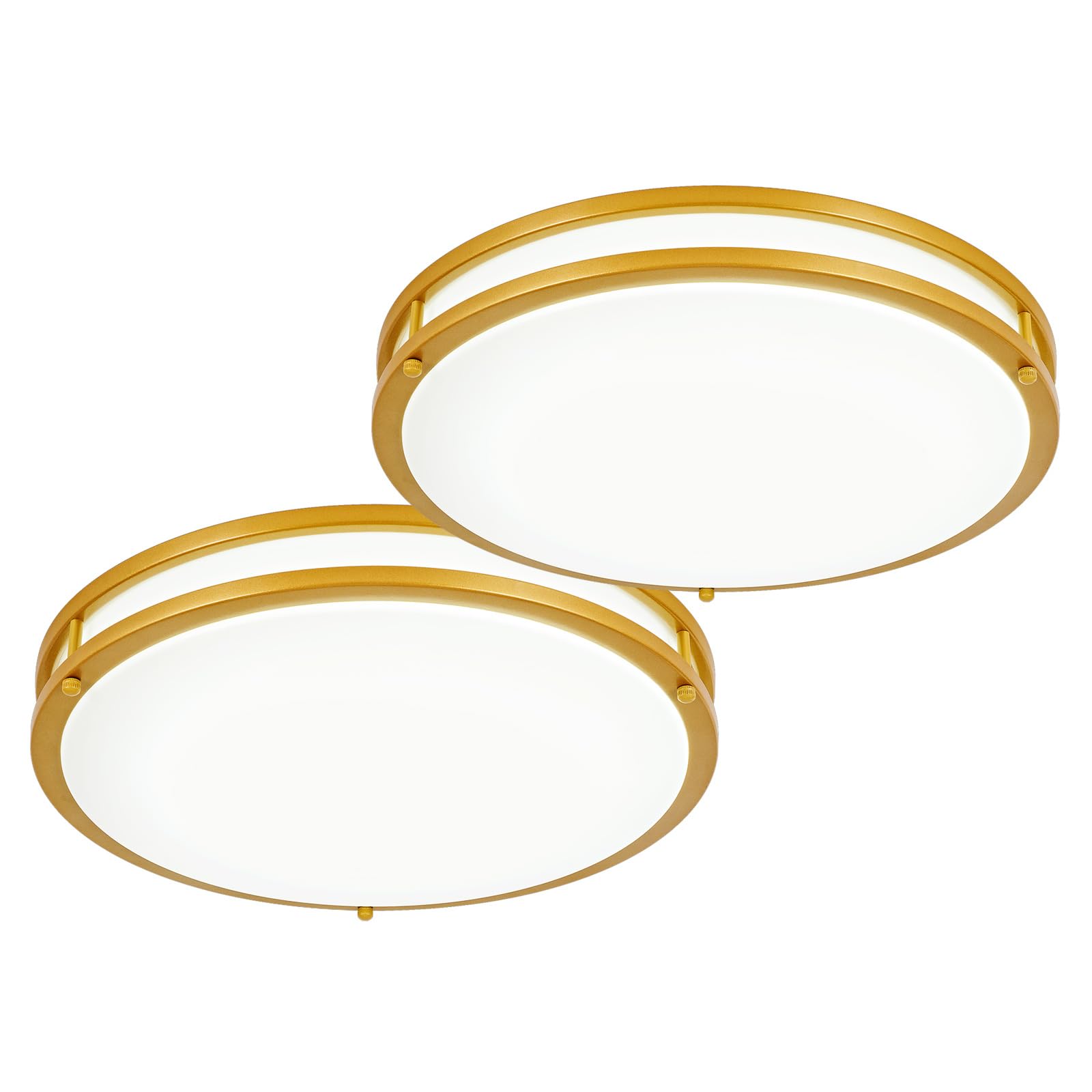 DLLT Flush Mount LED Ceiling Light: 13 Inch 5CCT (3000K-6000K) & Dimmable Ceiling Light Fixtures for Bedroom Hallway - 24W Modern Brushed Nickel Super Bright Kitchen Lighting Fixtures Ceiling