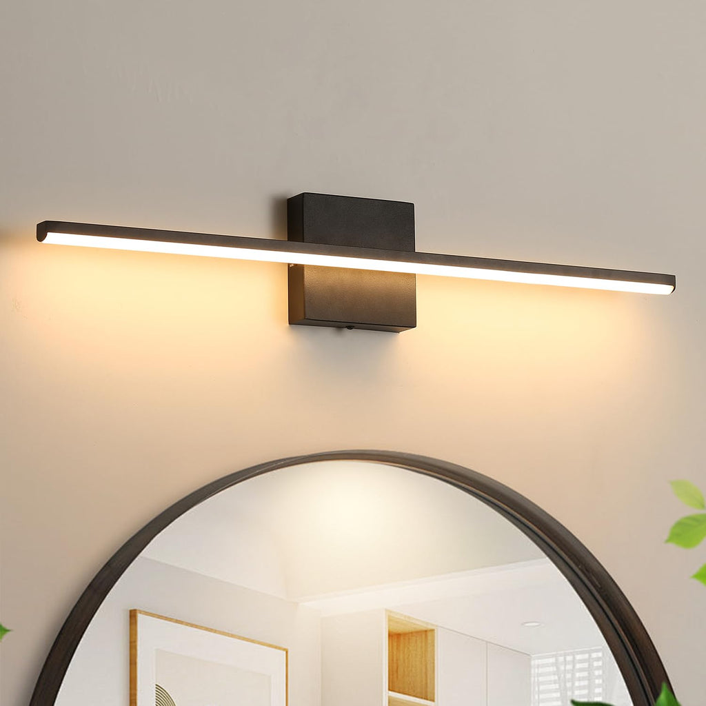 Brushed Gold Vanity Light 16 Inch Modern Bathroom Light Fixtures 14W Wall Vanity Lamp Over Mirror, Dimmable 5CCT LED Wall Sconce for Bedroom Cabinets UL Certificated
