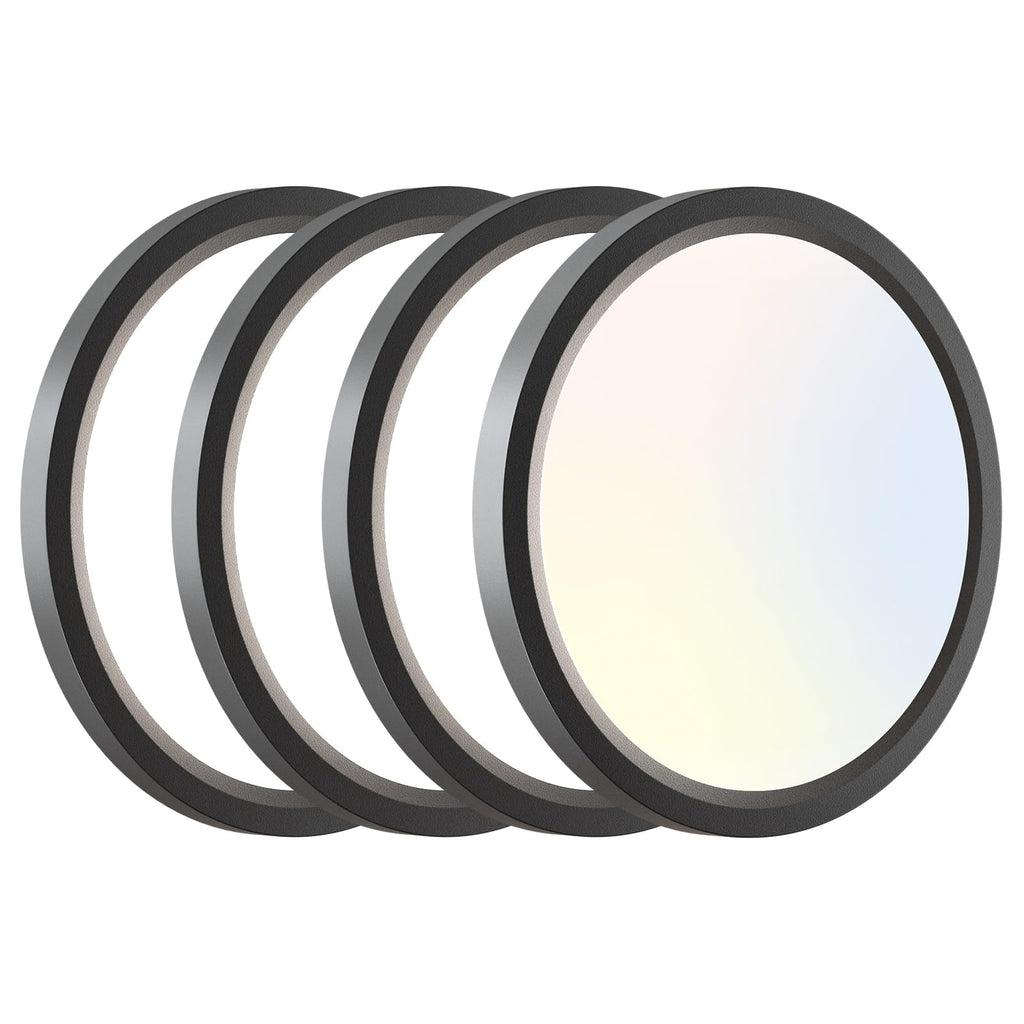 zemty 6Pack 12-Inch LED Flush Mount Ceiling Lights, 24W 3200Lumens 5 CCT Adjustable (3000K-6500K), Round Bright Light Fixture for Bedroom Kitchen Bathroom Hallway Closet(White)