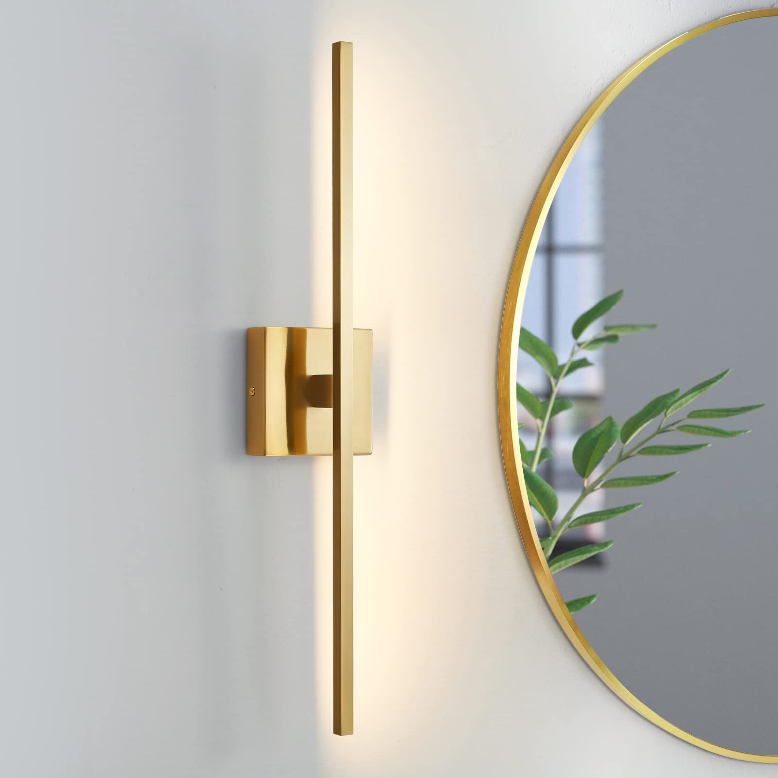 Gold Bathroom Vanity Light Fixtures - 30 inch Rotatable Modern 5CCT LED Vanity Lights for Bathroom Lighting Fixture Over Mirror Dimmable Bathroom Wall Sconce