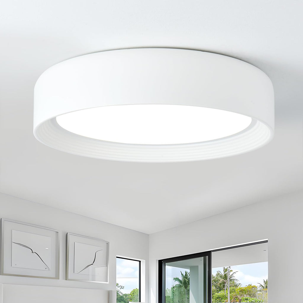 Dimmable Flush Mount Ceiling Light White,24W LED Ceiling Light Fixture,3000K-6500K 5CCT Round 11.81 in Modern Lighting Fixtures for Laundry Room Hallway Kitchen