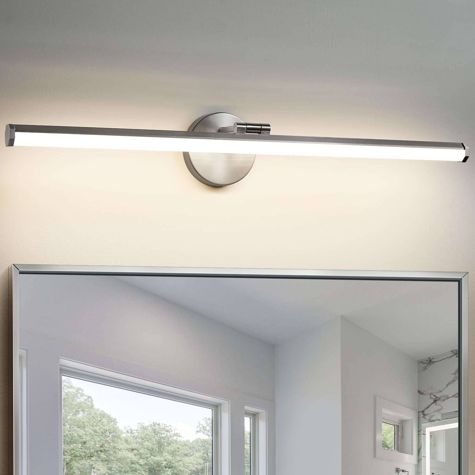 KAISITE Bathroom Lighting Fixture Over Mirror - 30 Inch Gold Vanity Light 24W 5CCT Dimmable Modern LED Vanity Light Fixture Rotatable Bath Vanity Light Bar for Bathroom