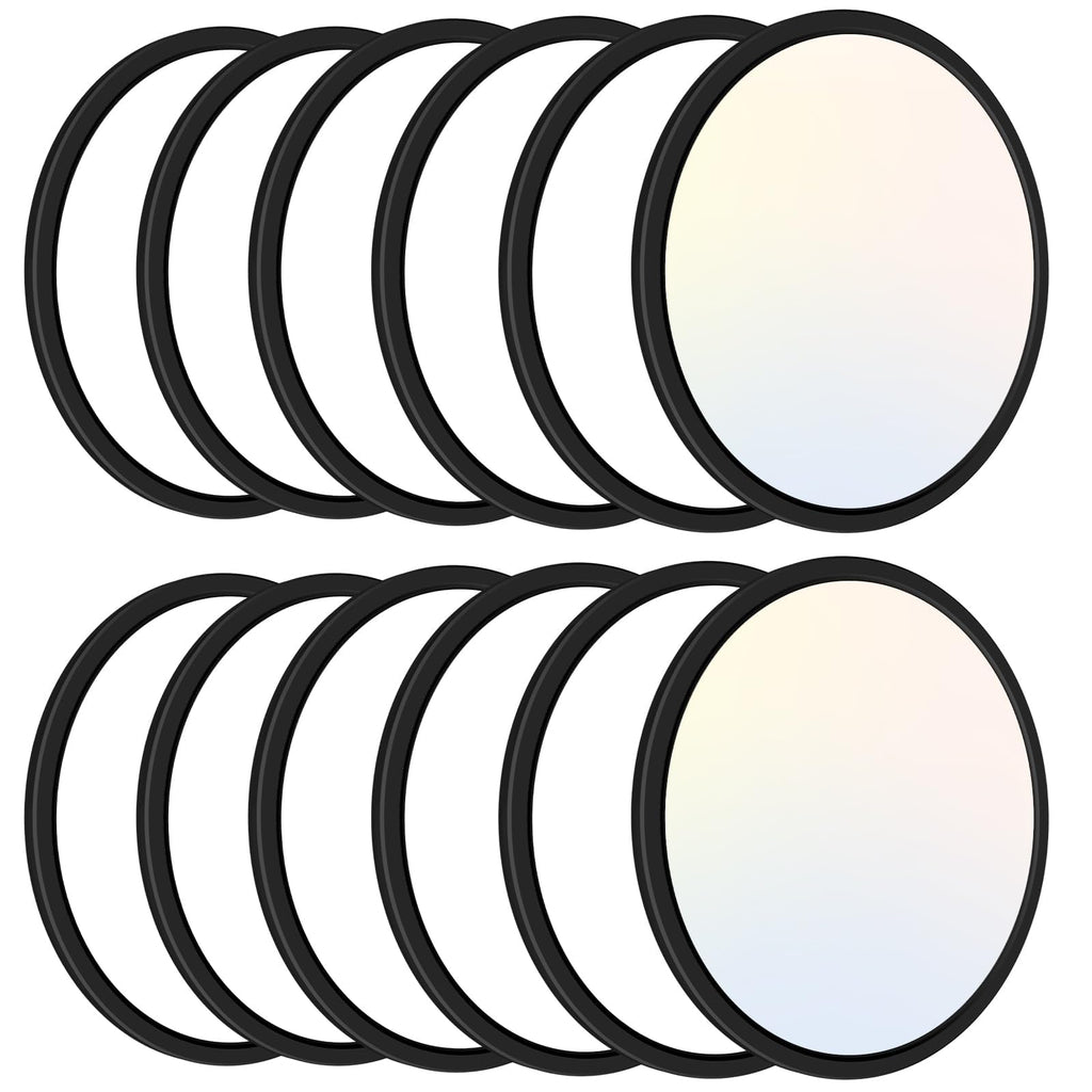zemty 6Pack 12-Inch LED Flush Mount Ceiling Lights, 24W 3200Lumens 5 CCT Adjustable (3000K-6500K), Round Bright Light Fixture for Bedroom Kitchen Bathroom Hallway Closet(White)