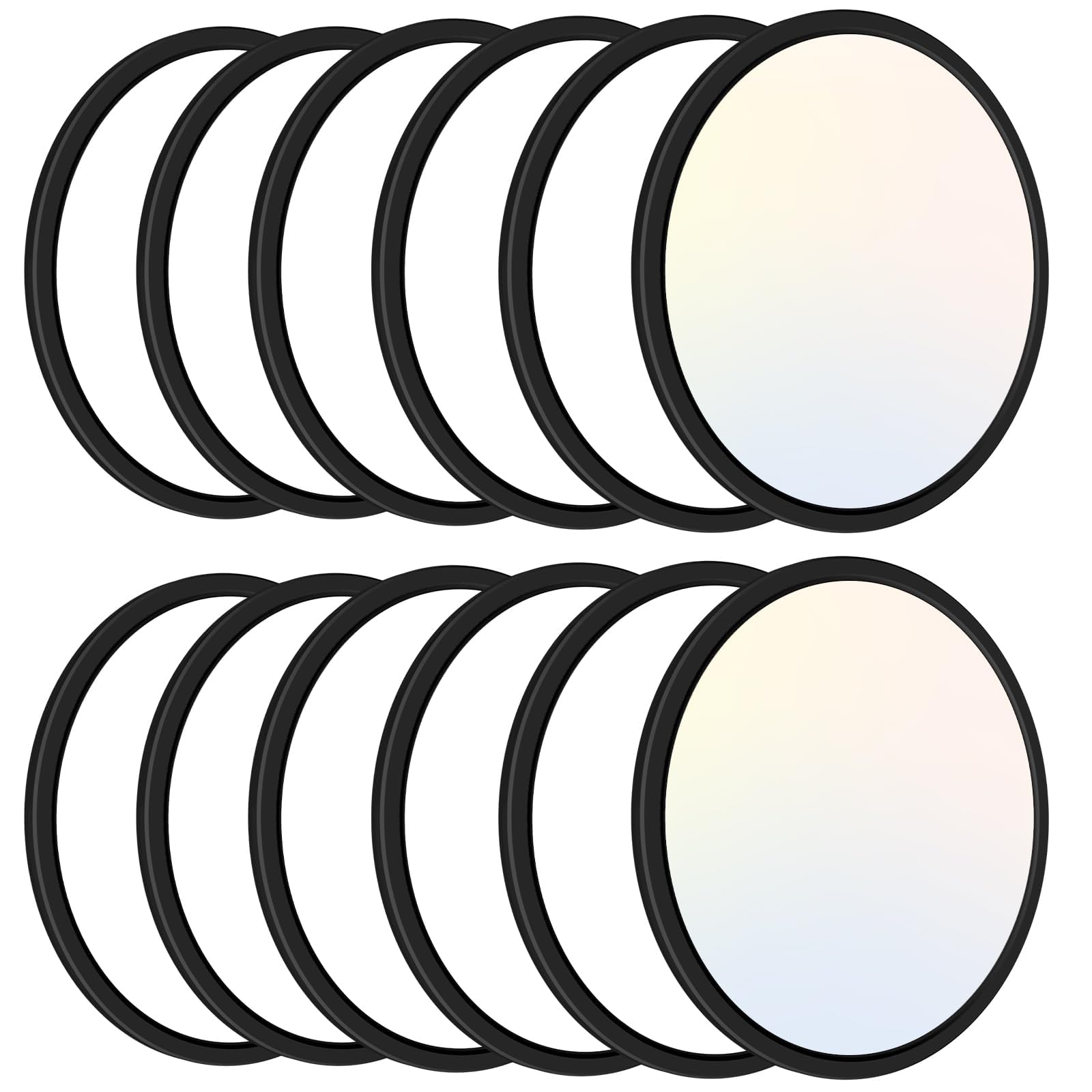 zemty 6Pack 12-Inch LED Flush Mount Ceiling Lights, 24W 3200Lumens 5 CCT Adjustable (3000K-6500K), Round Bright Light Fixture for Bedroom Kitchen Bathroom Hallway Closet(White)