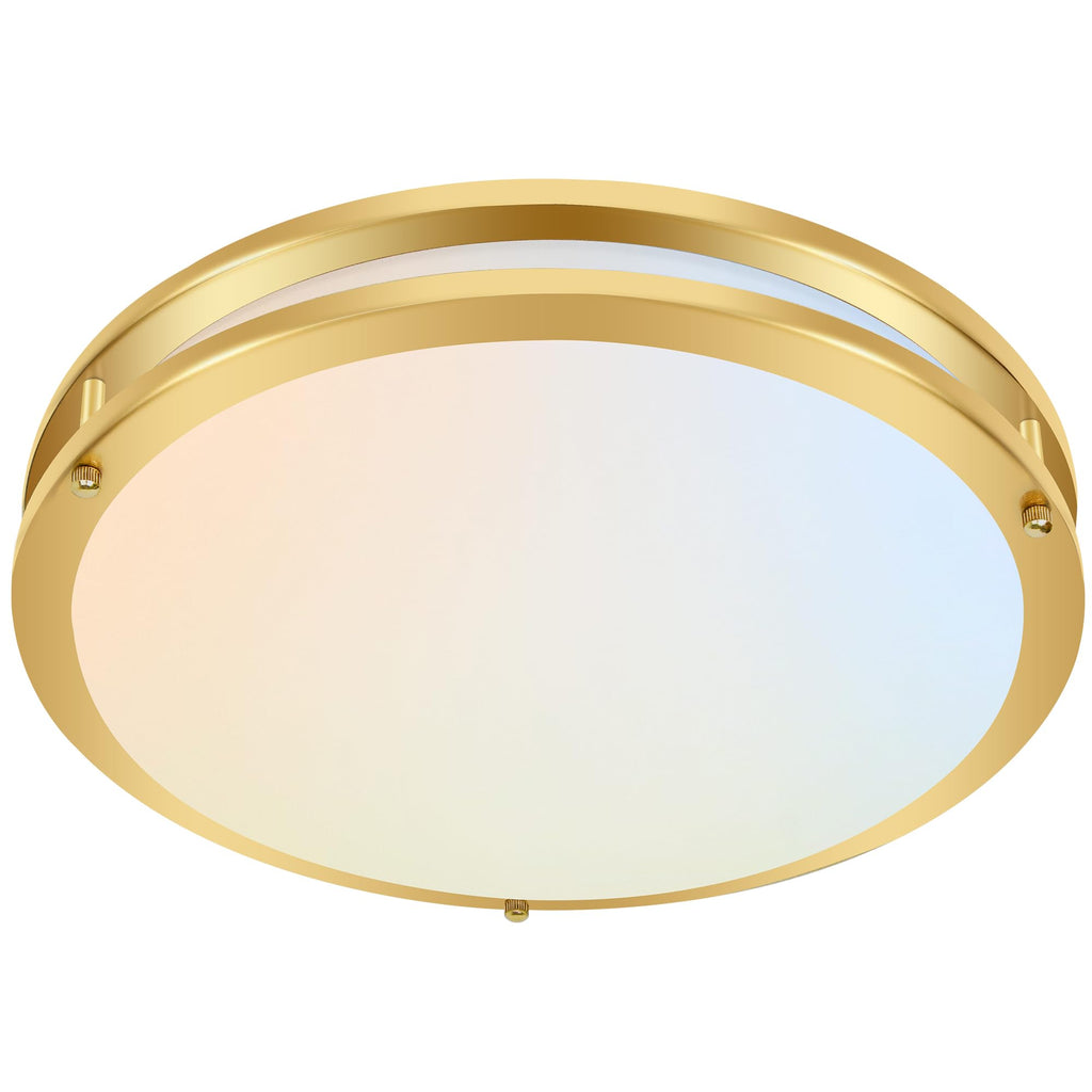 13 inch Flush Mount LED Ceiling Light Fixture, 2700K/3000K/3500K/4000K/5000K Adjustable Ceiling Lights, Brushed Nickel Saturn Dimmable Lighting for Hallway Bathroom Kitchen or Stairwell, ETL Listed