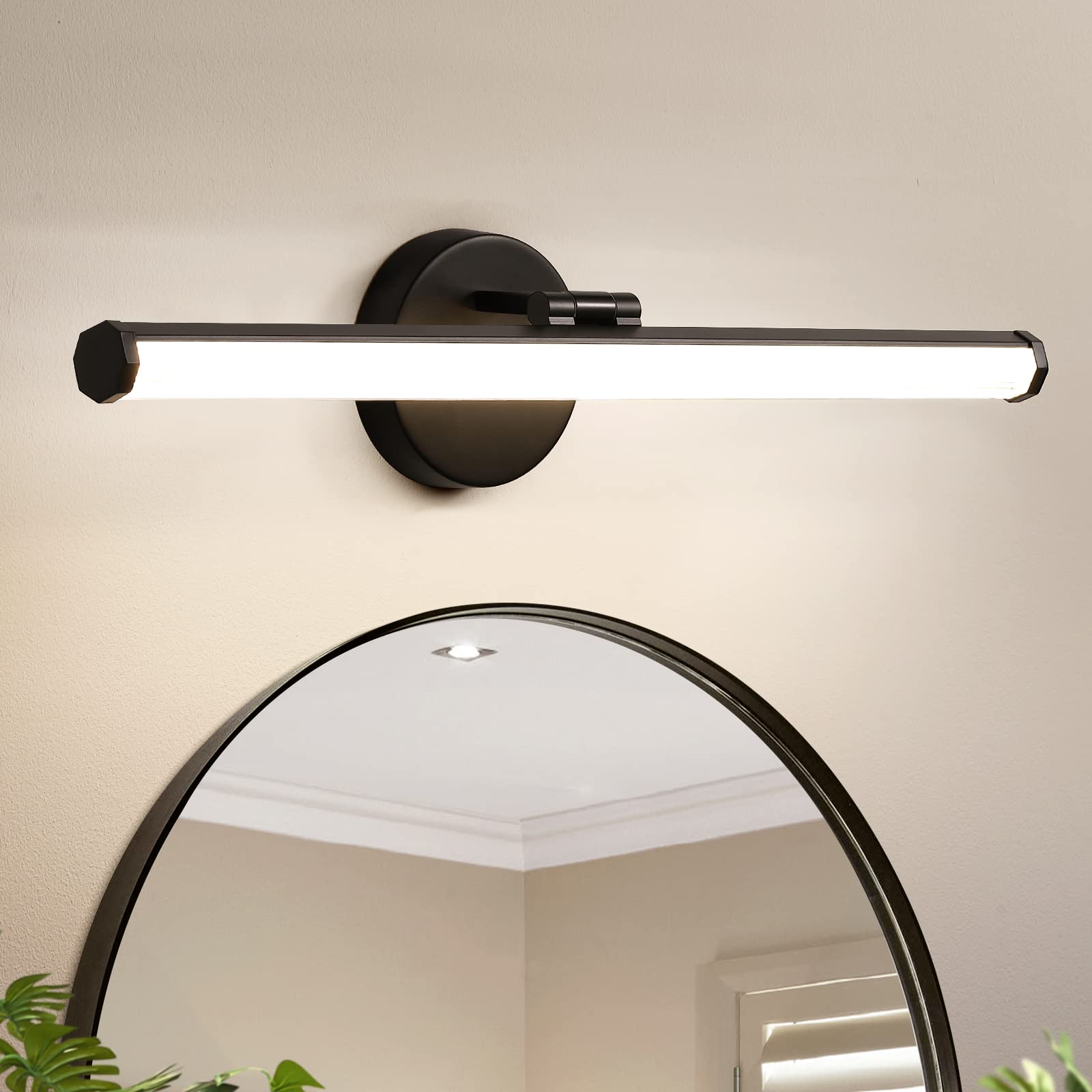 KAISITE Bathroom Lighting Fixture Over Mirror - 30 Inch Gold Vanity Light 24W 5CCT Dimmable Modern LED Vanity Light Fixture Rotatable Bath Vanity Light Bar for Bathroom