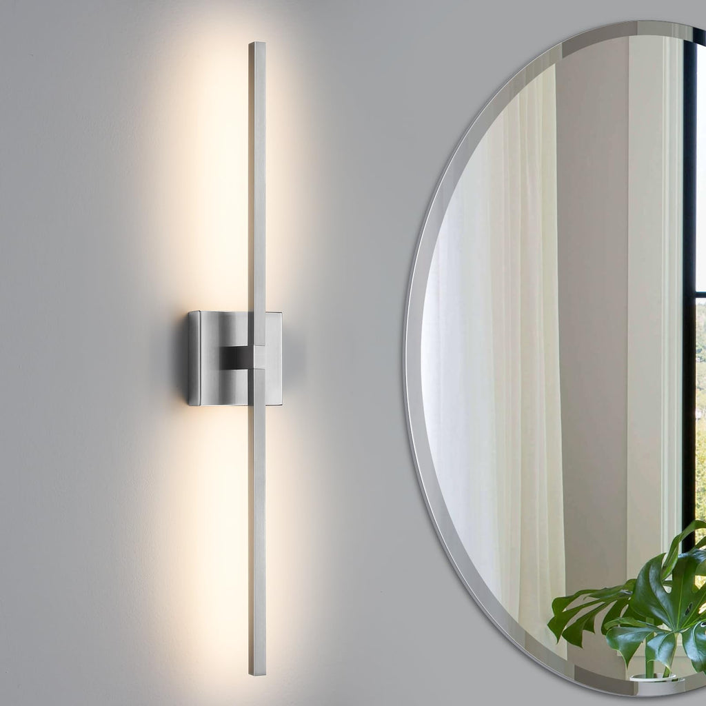 Gold Bathroom Vanity Light Fixtures - 30 inch Rotatable Modern 5CCT LED Vanity Lights for Bathroom Lighting Fixture Over Mirror Dimmable Bathroom Wall Sconce