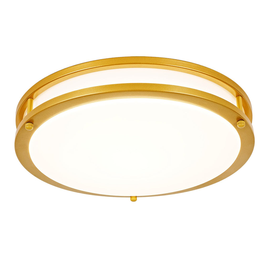 DLLT Flush Mount LED Ceiling Light: 13 Inch 5CCT (3000K-6000K) & Dimmable Ceiling Light Fixtures for Bedroom Hallway - 24W Modern Brushed Nickel Super Bright Kitchen Lighting Fixtures Ceiling