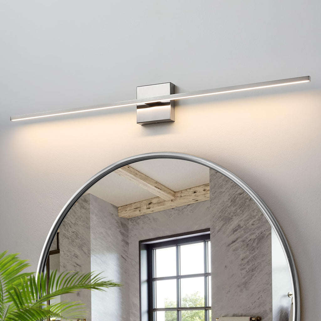 Gold Bathroom Vanity Light Fixtures - 30 inch Rotatable Modern 5CCT LED Vanity Lights for Bathroom Lighting Fixture Over Mirror Dimmable Bathroom Wall Sconce