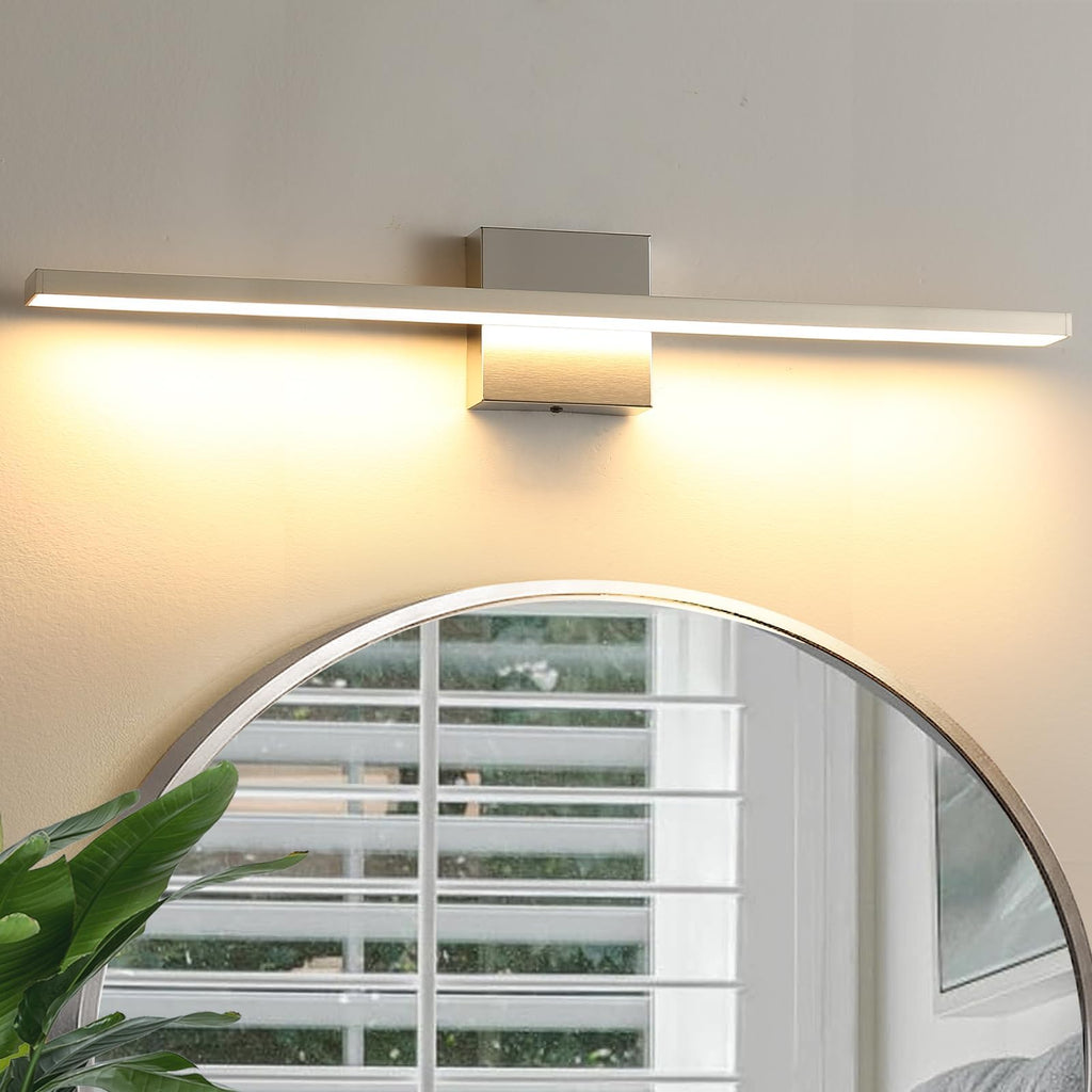 Brushed Gold Vanity Light 16 Inch Modern Bathroom Light Fixtures 14W Wall Vanity Lamp Over Mirror, Dimmable 5CCT LED Wall Sconce for Bedroom Cabinets UL Certificated