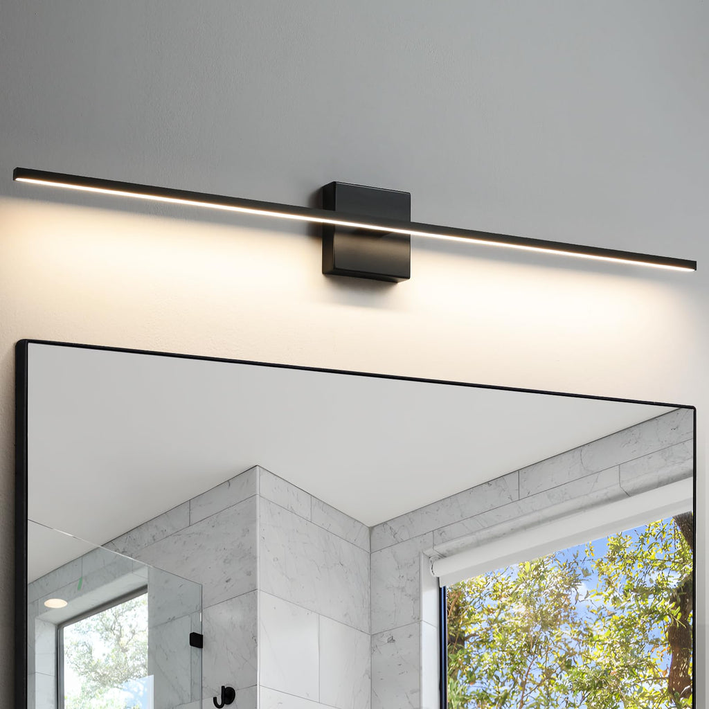 Gold Bathroom Vanity Light Fixtures - 30 inch Rotatable Modern 5CCT LED Vanity Lights for Bathroom Lighting Fixture Over Mirror Dimmable Bathroom Wall Sconce