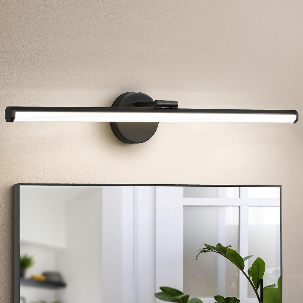 KAISITE Bathroom Lighting Fixture Over Mirror - 30 Inch Gold Vanity Light 24W 5CCT Dimmable Modern LED Vanity Light Fixture Rotatable Bath Vanity Light Bar for Bathroom