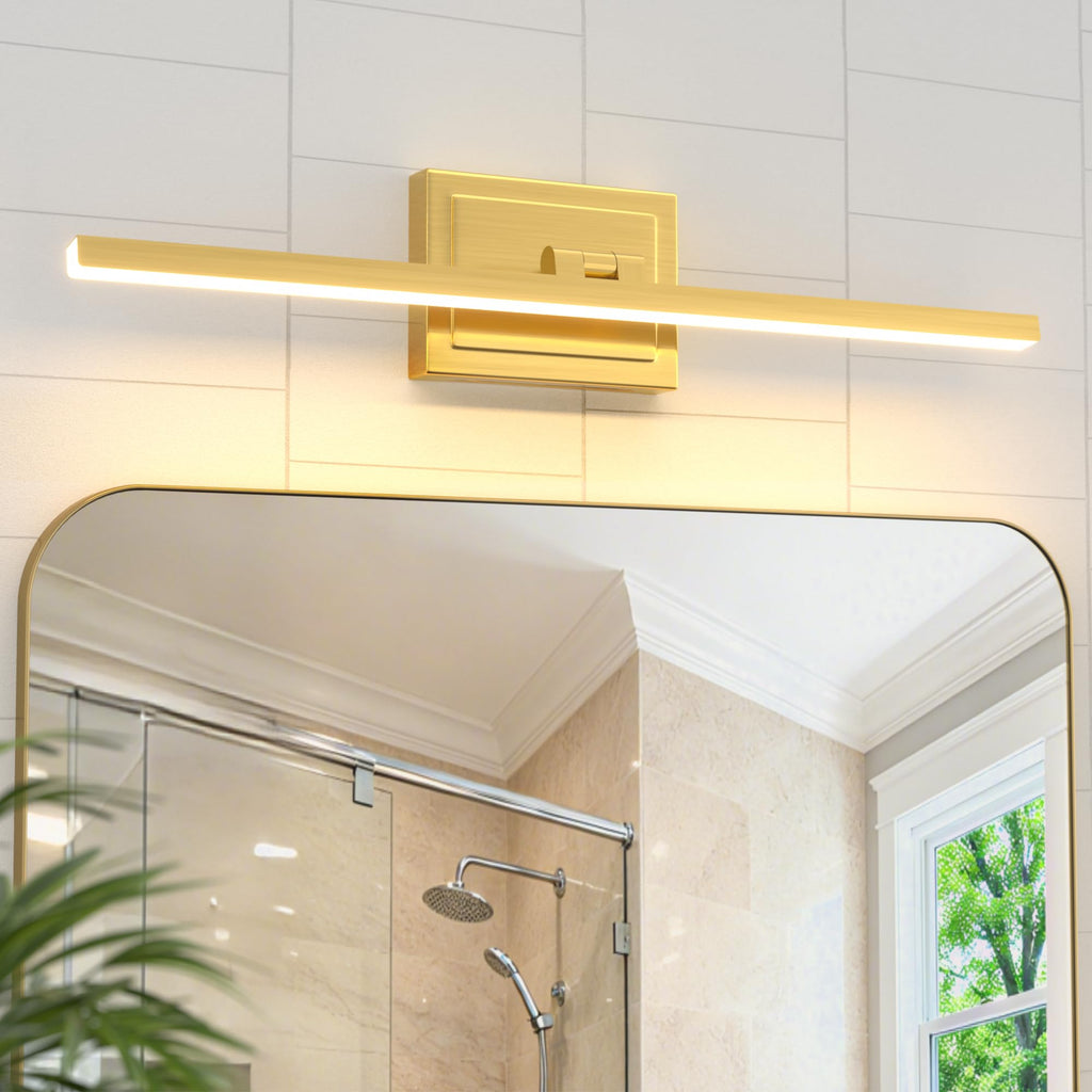 VOLISUN Modern Bathroom Vanity Light 48 inch, Rotatable, 30W Dimmable 5CCT Led Bathroom Light Fixture Over Mirror, Black Bar Vanity Light for Bathroom Mirror Cabinets-ETL Certificated