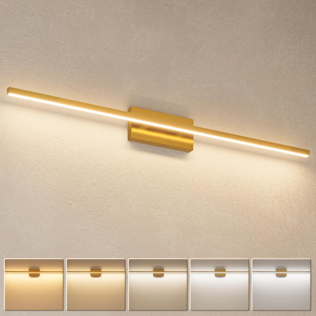 VOLISUN Modern Bathroom Vanity Light 23.6 inch, 14W Dimmable 5CCT Led Bathroom Light Fixture Over Mirror, Black Bar Vanity Light for Bathrooms Mirror Cabinets Bedroom-ETL Certificated