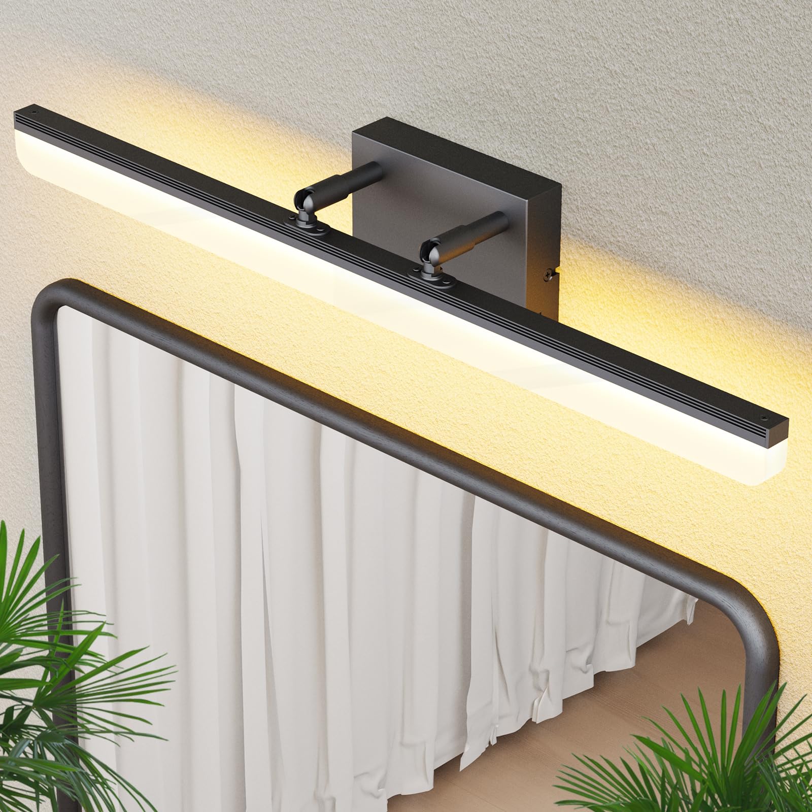 Brushed Nickel Vanity Light, 15.7” Dimmable LED Bathroom Light Bar with 5CCT, Adjustable Angle – Modern Wall Lighting for Bathroom, Powder Room, Bedroom, Apartment, Hotel