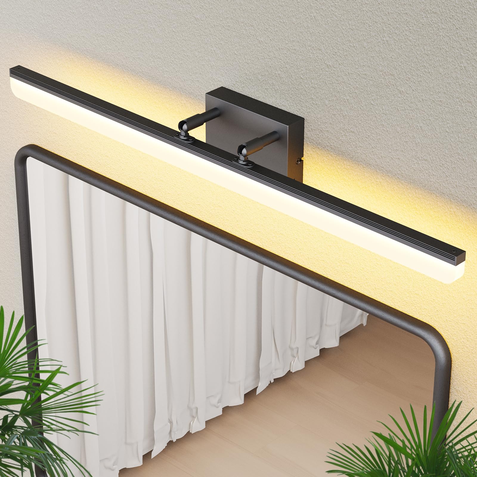 Brushed Nickel Vanity Light, 15.7” Dimmable LED Bathroom Light Bar with 5CCT, Adjustable Angle – Modern Wall Lighting for Bathroom, Powder Room, Bedroom, Apartment, Hotel